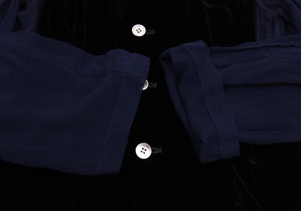 robe de chambre COMME des GARCONS Velour Switching Sheer Jacket K-168154_007
