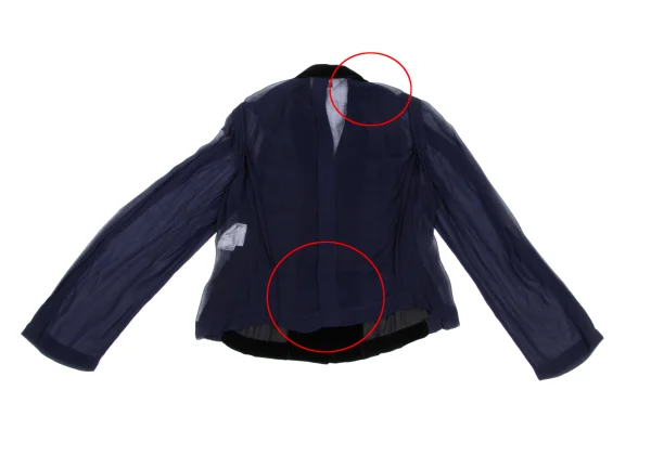 robe de chambre COMME des GARCONS Velour Switching Sheer Jacket K-168154_011