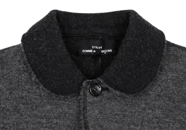 tricot COMME des GARCONS Cut Off Double-faced Round Collar Jacket K-168155_004
