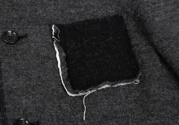 tricot COMME des GARCONS Cut Off Double-faced Round Collar Jacket K-168155_006