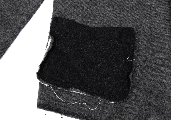 tricot COMME des GARCONS Cut Off Double-faced Round Collar Jacket K-168155_010