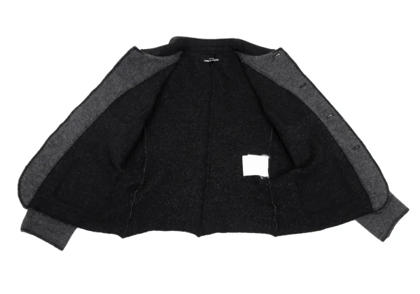 tricot COMME des GARCONS Cut Off Double-faced Round Collar Jacket K-168155_011