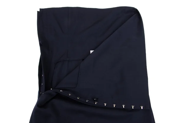 Yohji Yamamoto FEMME Wool Gabardine Side Hook Tube Top Skirt K-168158_007