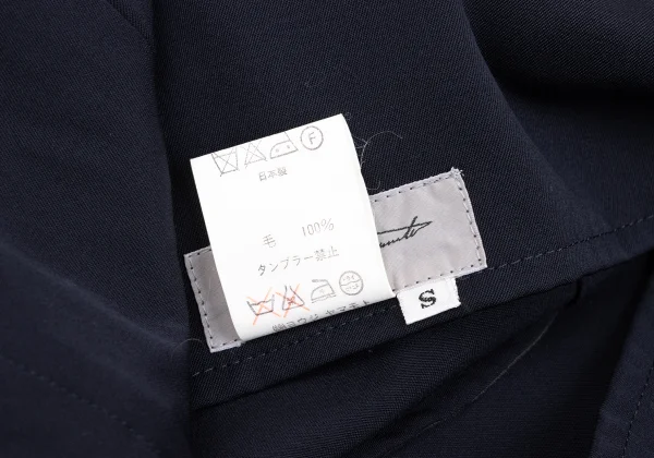 Yohji Yamamoto FEMME Wool Gabardine Side Hook Tube Top Skirt K-168158_014