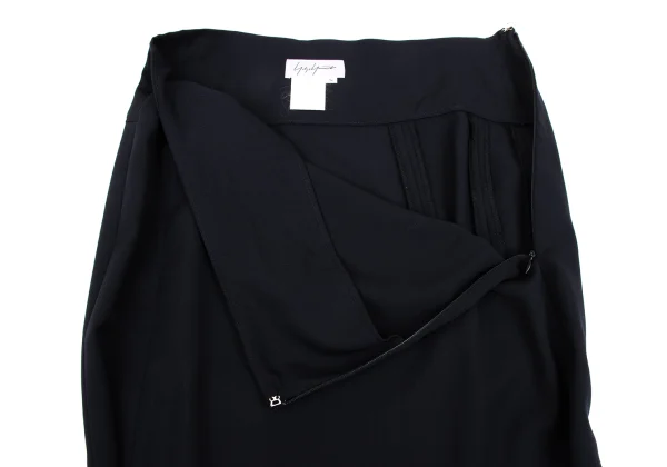 Yohji Yamamoto FEMME Wool Gabardine Flared Long Skirt K-168159_004