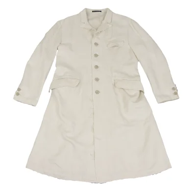 Yohji Yamamoto POUR HOMME Cotton Linen Cutting Long Jacket