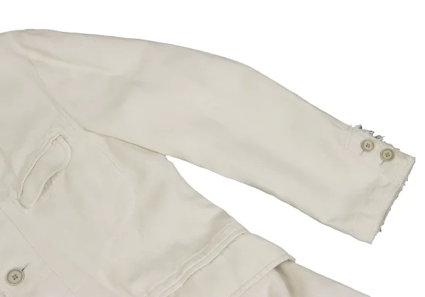 Yohji Yamamoto POUR HOMME Cotton Linen Cutting Long Jacket K-168160_007