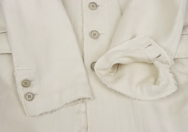 Yohji Yamamoto POUR HOMME Cotton Linen Cutting Long Jacket K-168160_008