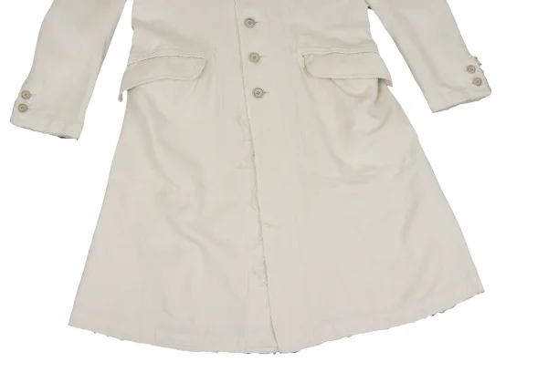 Yohji Yamamoto POUR HOMME Cotton Linen Cutting Long Jacket K-168160_009