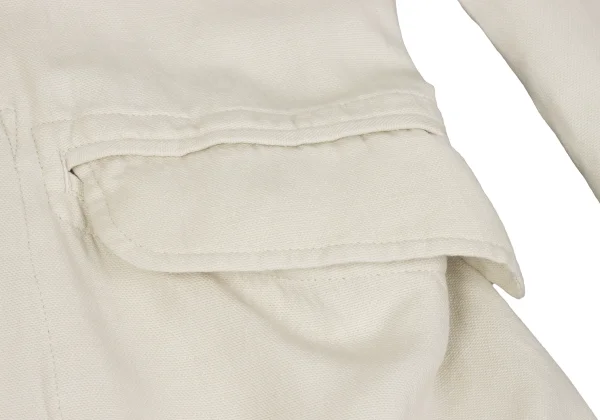 Yohji Yamamoto POUR HOMME Cotton Linen Cutting Long Jacket K-168160_010