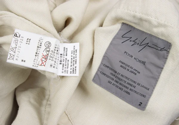 Yohji Yamamoto POUR HOMME Cotton Linen Cutting Long Jacket K-168160_017