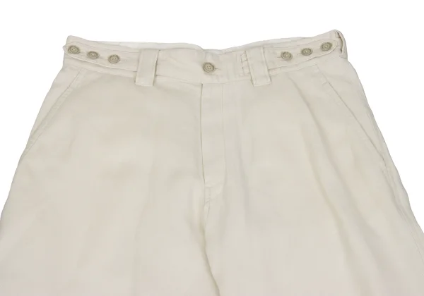 Yohji Yamamoto POUR HOMME Cotton Linen Wide Shorts K-168161_002