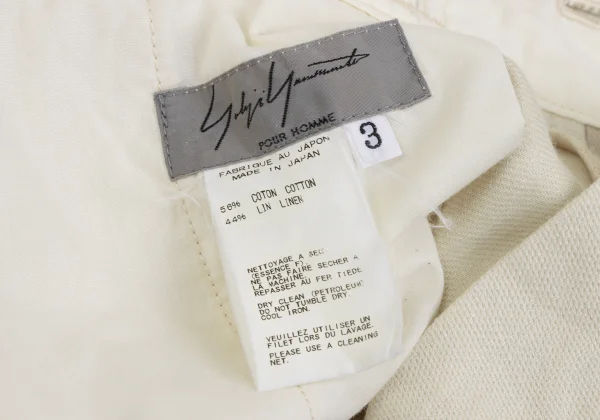 Yohji Yamamoto POUR HOMME Cotton Linen Wide Shorts K-168161_016