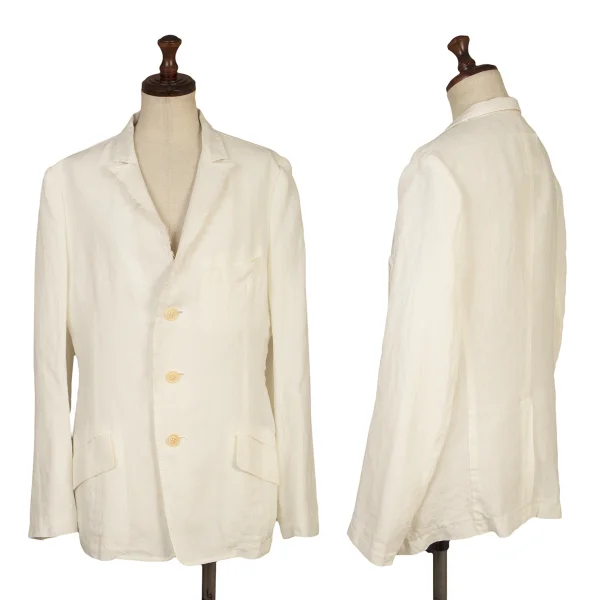 Yohji Yamamoto FEMME Silk Snap Design Jacket Ivory XS K-168163_001