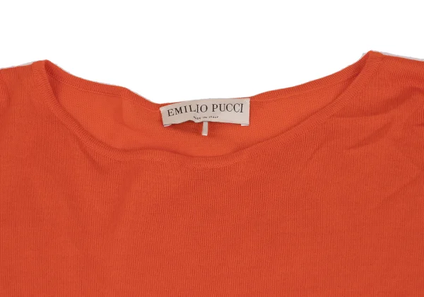 EMILIO PUCCI Wool Bicolor Knit Poncho K-168169_004