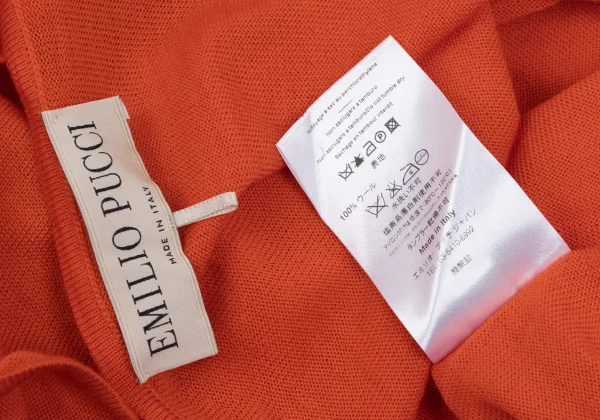 EMILIO PUCCI Wool Bicolor Knit Poncho K-168169_012