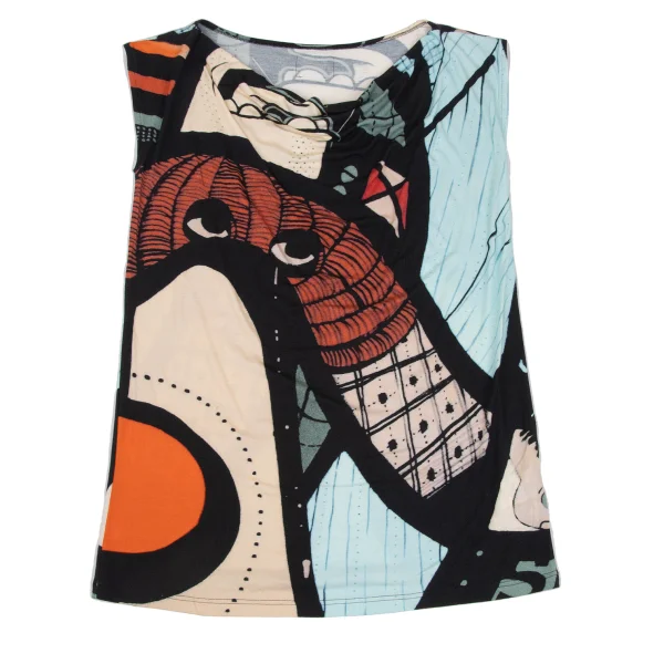 agnes b. MAMBO Graphic Printed Sleeveless Top K-168172_002