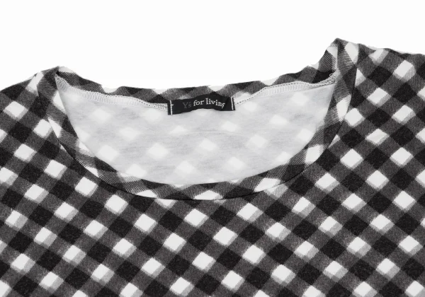 Y's for living Switching Check Rayon T Shirt K-168180_003