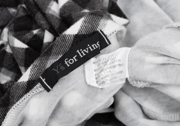 Y's for living Switching Check Rayon T Shirt K-168180_010