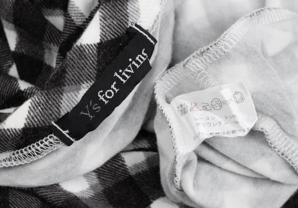 Y's for living Switching Check Rayon T Shirt K-168180_011