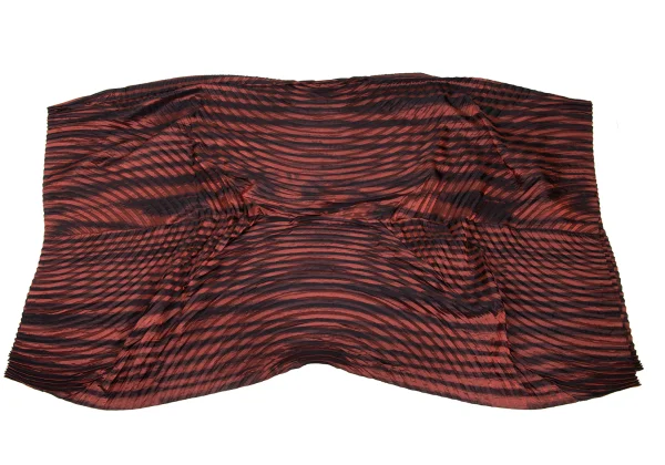 ISSEY MIYAKE Graphic Printed Pleats Poncho K-168181_002