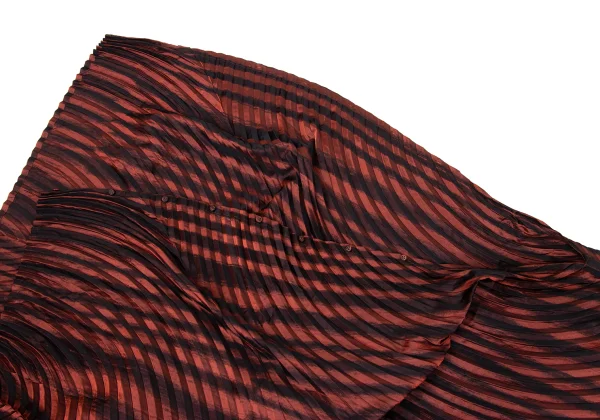 ISSEY MIYAKE Graphic Printed Pleats Poncho K-168181_005