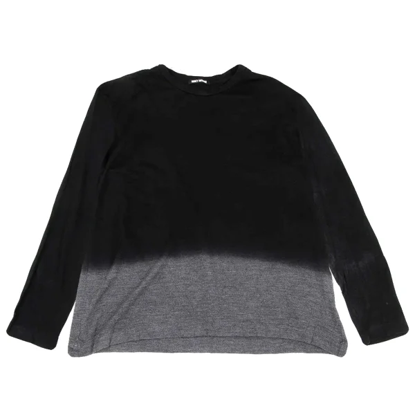 ISSEY MIYAKE MEN Gradation Wool Knit Top Black 4 K-168182_001
