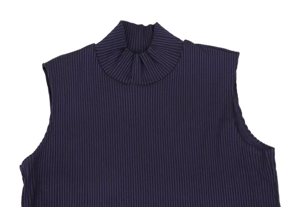 ISSEY MIYAKE Rib Turtleneck Sleeveless Top K-168184_003