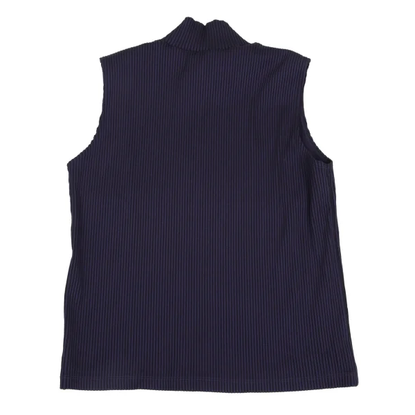 ISSEY MIYAKE Rib Turtleneck Sleeveless Top K-168184_008