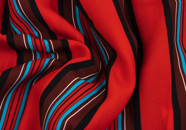 ISSEY MIYAKE Multi Stripe Print Tuck Skirt K-168185_010