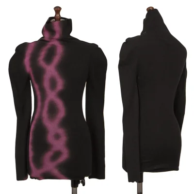 ISSEY MIYAKE A-POC INSIDE Graphic Print Cutting Turtleneck Top