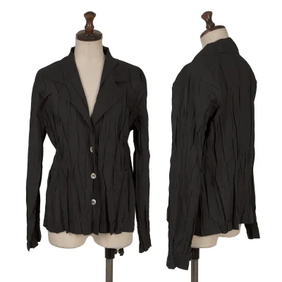 PLEATS PLEASE Poly Cotton Wrinkle Pleated Jacket