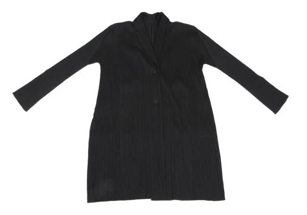 PLEATS PLEASE Poly Cotton Peak Lapel Pleated Jacket K-168190_002