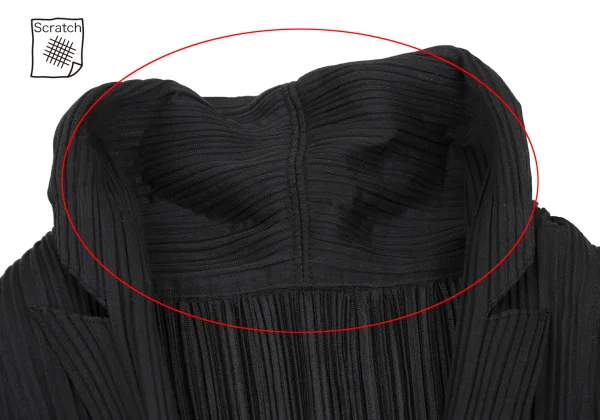 PLEATS PLEASE Poly Cotton Peak Lapel Pleated Jacket K-168190_004