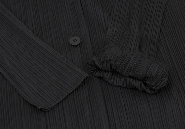 PLEATS PLEASE Poly Cotton Peak Lapel Pleated Jacket K-168190_008