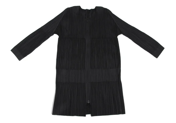 PLEATS PLEASE Pleated Collarless Double Zip Jacket K-168191_002