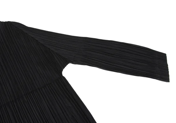 PLEATS PLEASE Pleated Collarless Double Zip Jacket K-168191_005