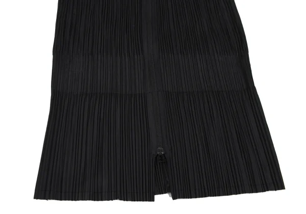 PLEATS PLEASE Pleated Collarless Double Zip Jacket K-168191_007