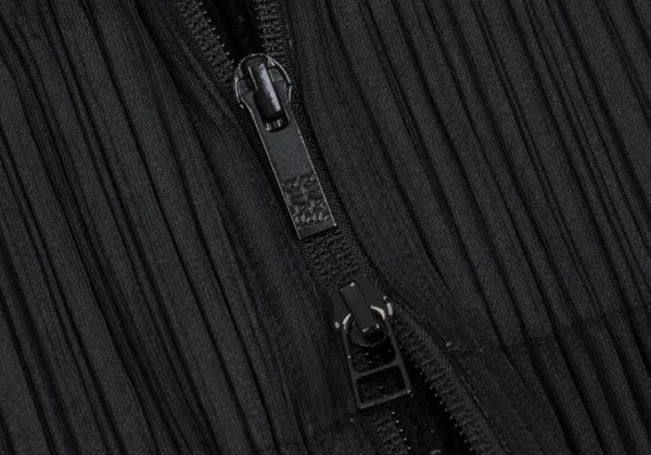 PLEATS PLEASE Pleated Collarless Double Zip Jacket K-168191_009