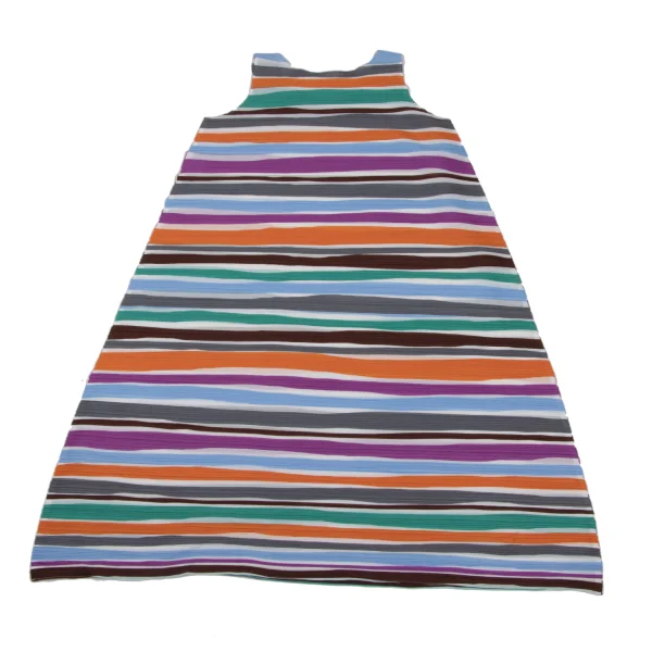 PLEATS PLEASE Colorful Stripe Pleated Sleeveless Flared Dress K-168194_008