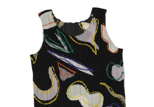 PLEATS PLEASE Print Sleeveless Pleated Dress K-168195_003