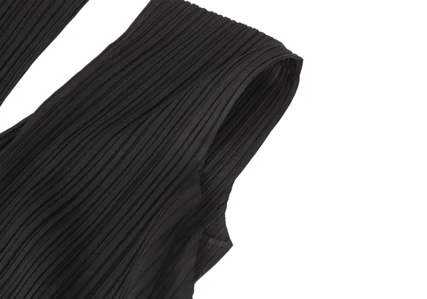 PLEATS PLEASE Foil Print V Neck Sleeveless Flare Pleated Dress K-168197_004