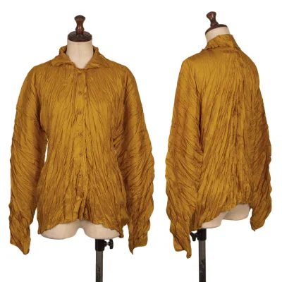 PLEATS PLEASE Shiny Wrinkle Pleated Dolman Sleeve Shirt