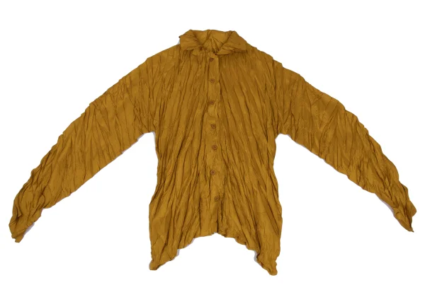 PLEATS PLEASE Shiny Wrinkle Pleated Dolman Sleeve Shirt K-168198_002