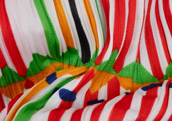 PLEATS PLEASE Geometric Stripe Pleated Blouse K-168199_010