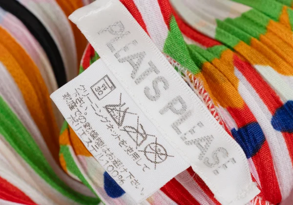 PLEATS PLEASE Geometric Stripe Pleated Blouse K-168199_012