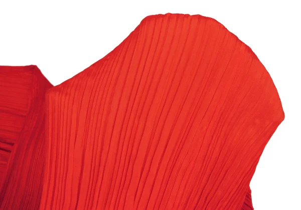 Shiny Pleated Poncho Stole K-168200_009