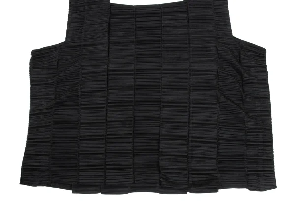 PLEATS PLEASE Pleated Tuck Design Square Neck Sleeveless Top K-168204_005