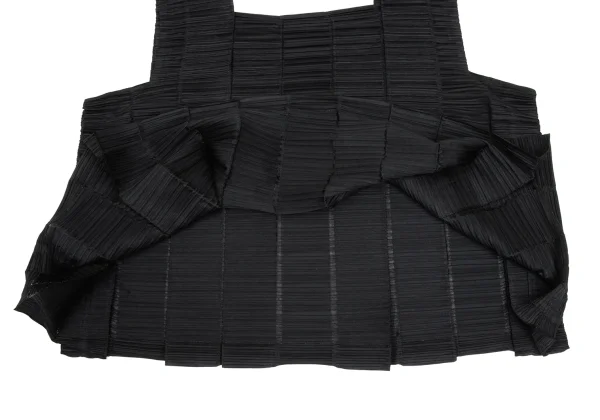 PLEATS PLEASE Pleated Tuck Design Square Neck Sleeveless Top K-168204_006
