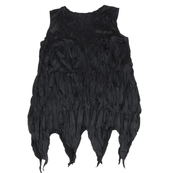 PLEATS PLEASE Wrinkle Pleated Cutting Design Sleeveless Top K-168205_002